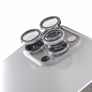 Etteri kameros lęšio apsauga iPhone 15 Pro / 15 Pro Max titano pilka