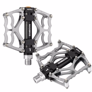 Rockbros JT201012LS 2010-12L aliumininiai platforminiai dviračio pedalai – sidabriniai