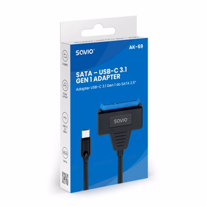 SAVIO AK-69 adapteris USB-C 3.1 Gen 1 (K) – SATA (L) 2,5″ diskams