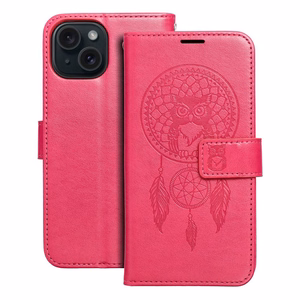 MEZZO Dėklas telefonui IPHONE 15 dreamcatcher magenta spalvos