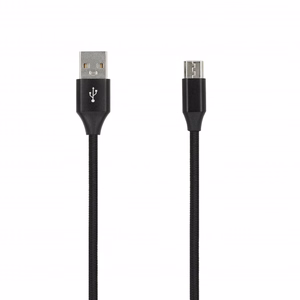 SEEK TOTI USB-A į Micro USB, 2 m pynimo laidas 2A, juodas