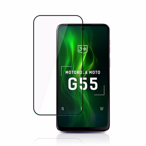 Grūdintas stiklas 3mk HardGlass Max Lite Black Motorola Moto G55 5G