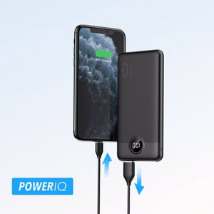 VEGER išorinė baterija 10000 mAh PD QC3.0 2A 20W L10S (W1105PD) juoda