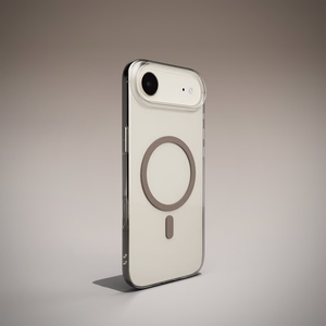 Puro Lite Mag TPU+PC magnetinis dėklas telefonui iPhone 17 Air - permatomas su rudu žiedu