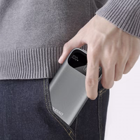 Išorinė baterija Dudao "K31" pilka 10000mAh 22.5W (PD) + integruotas laidas