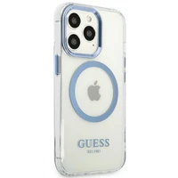 Guess GUHMP13LHTRMB iPhone 13 Pro / 13 6,1" mėlynas/mėlynas hard dėklas Metal Outline Magsafe