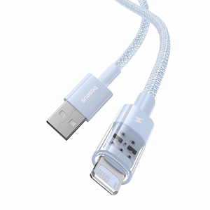 Baseus Gem USB-A į Lightning 2.4A greito įkrovimo laidas 1 m, mėlynas