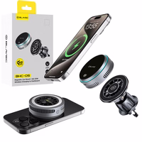 "Blavec" automobilinis laikiklis BHC-05 Qi2.2 25W su indukciniu įkrovimu ir aktyviu aušinimu iki oro ventiliatoriaus (BHC05-MWIB), juodas