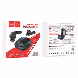 HOCO belaidės žaidimų ausinės Bluetooth TWS EW28 juodos