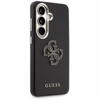 Guess dėklas Grained Big 4G Metal Logo skirtas Samsung Galaxy S26 Plus juodas