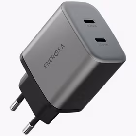 Tinklo įkroviklis Energea Ampcharge GaN45 2xUSB-C PD/PPS/QC3.0 45W pilkas