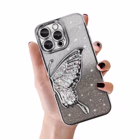 Tel Protect Butterfly Water dėklas telefonui Iphone 17 Pro sidabrinis