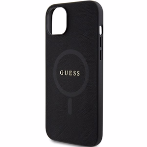 Guess GUHMP15MPSAHMCK iPhone 15 Plus 6.7" juodas/juodas kietas dėklas Saffiano MagSafe