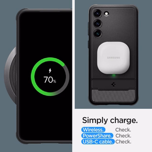 Spigen Rugged Armor dėklas telefonui Samsung Galaxy S23 - matinė juoda
