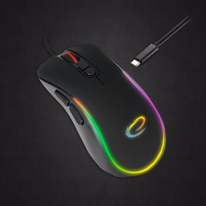 Esperanza EGM303 pelė dešiniarankiams USB Type-C optinė 2400 DPI