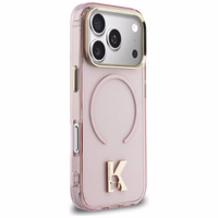 Karl Lagerfeld IML K Head Logo MagSafe Dėklas for iPhone 17 Pro Max - rožinis