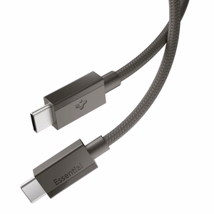 Spigen Essential EB6015CC USB-C laidas, 60 W, 150 cm – tamsiai pilkas