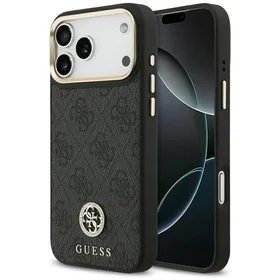 Guess 4G Strass Logo magnetinis dėklas telefonui iPhone 17 Pro Max - juodas
