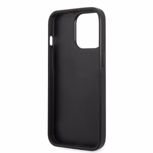 Karl Lagerfeld KLHCP13LSFMP2K iPhone 13 Pro / 13 6.1" kietas dėklas juodas/juodas Saffiano plokštelė
