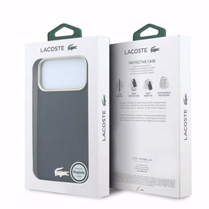 Dėklas Lacoste PU Leather Champs Elysees Gold Logo MagSafe Apple iPhone 18 Pro Max