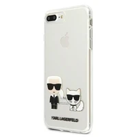 Karl Lagerfeld Karl & Choupette dėklas telefonui iPhone 7 / 8 Plus - permatomas