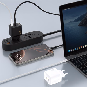 Dudao A28PEU PD 45W GaN 2xUSB Wall Įkroviklis - Juodas