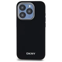 DKNY Paprastas logotipas magnetinis iPhone 15 Pro Max dėklas - juodas
