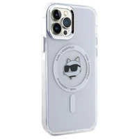 Karl Lagerfeld IML Metalinė Choupette galva MagSafe dėklas iPhone 12 - baltas