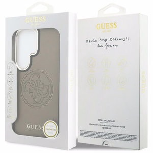 GUESS dėklas for SAMSUNG S26 Ultra GUHMS26L5PG4SRGW (Perforated Logo MagSafe) rudas