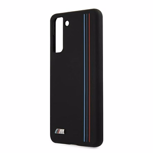 BMW Silicone Stripes M Collection dėklas Samsung Galaxy S21+, juodas