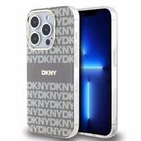 DKNY IML Mono ir Stripe Magnetinis dėklas telefonui iPhone 15 Pro Max - smėlinis