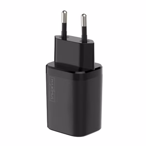 Sieninis įkroviklis MX CARBON 30W PD+QC USB-A+C juodas