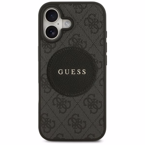 Guess 4G Circle Classic Logo Magnetinis dėklas telefonui iPhone 17 - juodas