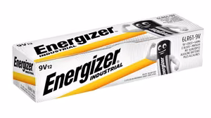 Energizer Industrial Pro 6LR61 9V batteries, 12 pcs