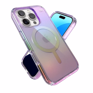 Speck Presidio2 Lux MagSafe dėklas, skirtas iPhone 16 Pro (Amazing Purple / skaidrus)