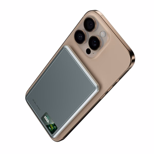 Blavec Išorinė baterija 10000mAh BJ-03 Plona 13,5mm - Type C - 22,5W magnetinė Magsafe 3 in 1 (PBBJ03-MC10G) pilka