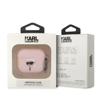 Karl Lagerfeld KLA3RUNIKP AirPods 3 dėklas rožinis silikoninis Karl Head 3D