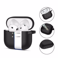 Tech-Protect silikoninis dėklas su kabliuku AirPods 4 - juodas