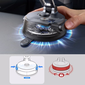 Joyroom JR-ZS51 magnetinis automobilinis laikiklis su siurbtuvu priekiniams stiklams ar prietaisų skydeliui juodas