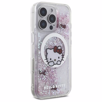 Hello Kitty Skystas Blizgesys Sweet Kitty Bows Magnetinis Dėklas iPhone 16 Pro Max - Baltas