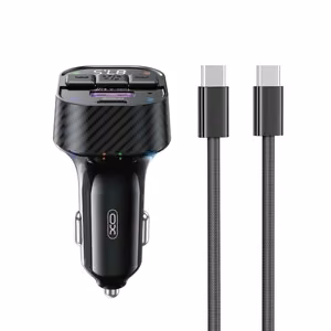 XO BCC17 FM siųstuvas Bluetooth MP3 automobilinis įkroviklis 30W, juodas