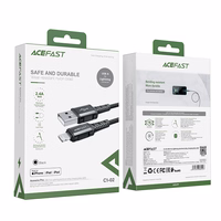 Acefast kabelis MFI USB - Lightning 1.2m, 2.4A juodas (C1-02 juodas)