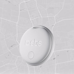 SBS Track My Circle Locator Compatible with Apple Find My - White