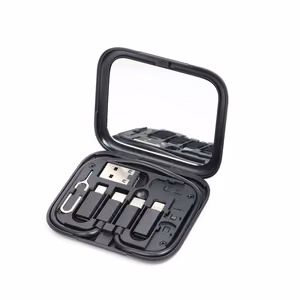 Setty kelioninis adapterių rinkinys 11 viename AD-S11-01, juodas