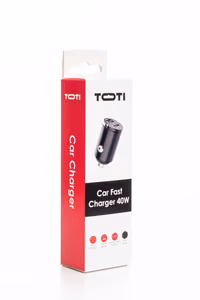 SEEK TOTI 40W dvigubas Type-C automobilinis greitasis įkroviklis, juodas