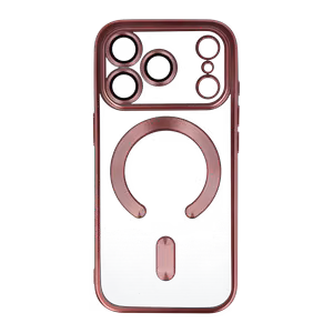 Metallic Magsafe dėklas iPhone 16 Pro rožinis