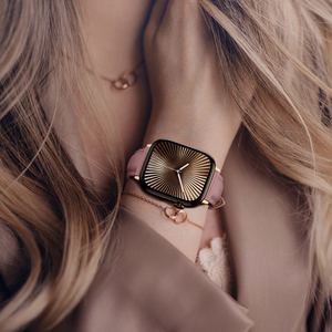 AmazingThing Klasikinis odinis dirželis laikrodžiui Apple Watch 45 / 46 / 49 mm - rožinis