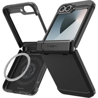 Spigen Tough Armor Pro Mag Magnetinis dėklas telefonui Samsung Galaxy Z Flip 6 / 7 FE - juodas