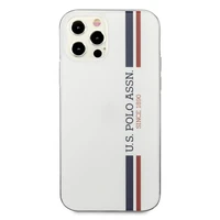 US Polo USHCP12MPCUSSWH iPhone 12/12 Pro 6,1" dėklas telefonui - baltas Tricolor Collection