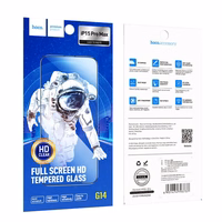 HOCO Apsauginis stiklas HD 5D Guardian shield (rinkinys 10-in-1) skirtas iPhone 15 Pro Max (juodas) (G14)